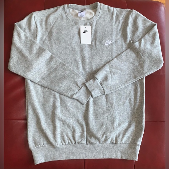 NWT Men’s Nike Cotton Fleece Sweater/Jogger Pant Set - Gray - Picture 4 of 9